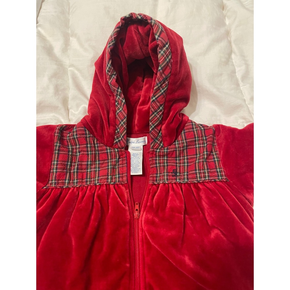 VTH Ralph Lauren Baby 1st Christmas Plaid Bunting Bag Hood Sleeper 0-6M Holiday - Picture 2 of 12